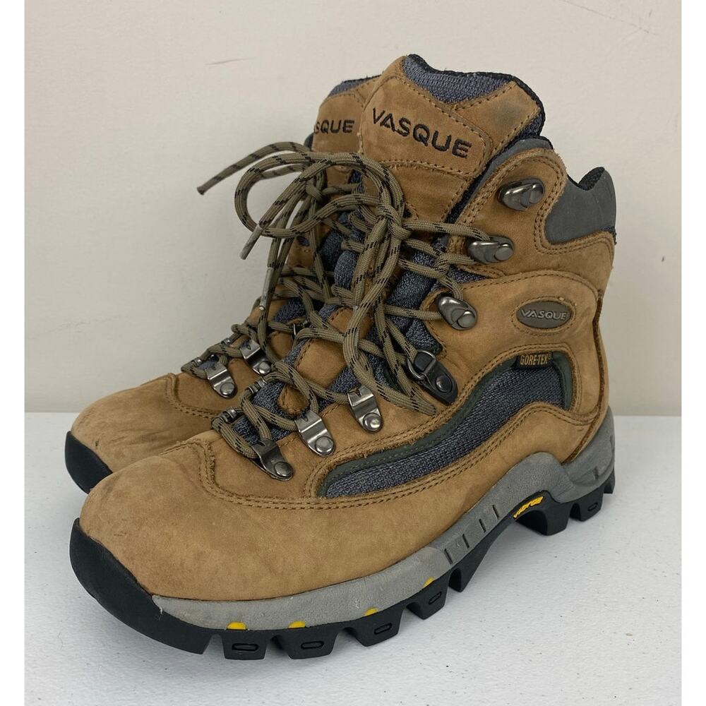 VTG 2001 Women Vasque Gore-Tex Vibram ankle leather suede hiking boots, 6.5